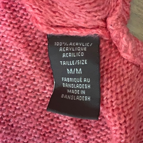 Suzy Sheir M coral-pink Turtleneck long sweater - Picture 6 of 6